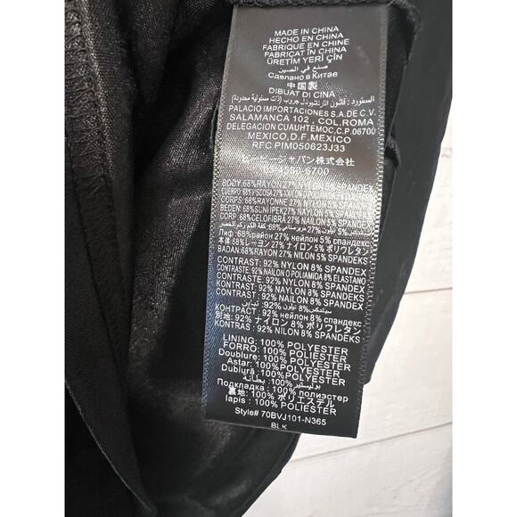 Sexy Size Medium BEBE Black Dress Shear Sleeves - Picture 4 of 6